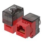Nexa UTP keystone jack 180 degree Toolless-Red | NX-KJ6A-U-RD